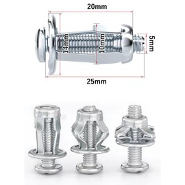 harukita Rivet Nut Fixing Screw Expansion Nut Petal Nut Jack Nut Metal Screw Nut Kit 15pcs (5*25)