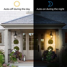 TORCHSTAR ST64 Dusk to Dawn Light Bulbs, Vintage LED Edison Bulbs, 7W Equivalent 75W, UL Listed, Auto On/Off Automatic Light Bulbs for Outside, E26 Base, Clear Glass, 2700K Soft White, Pack of 6