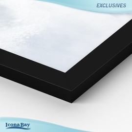 Icona Bay 4x6 (10x15 cm) Picture Frames (Black, 3 Pack), Sturdy Wood Composite Photo Frames 4 x 6, Sleek Design, Table Top or Wall Mount, Exclusives Collection