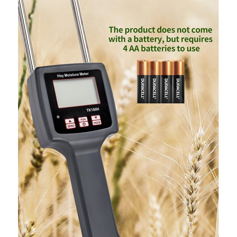 TK100H Portable Hay Meter, Hay Tester with Probe, Fast Measurements,