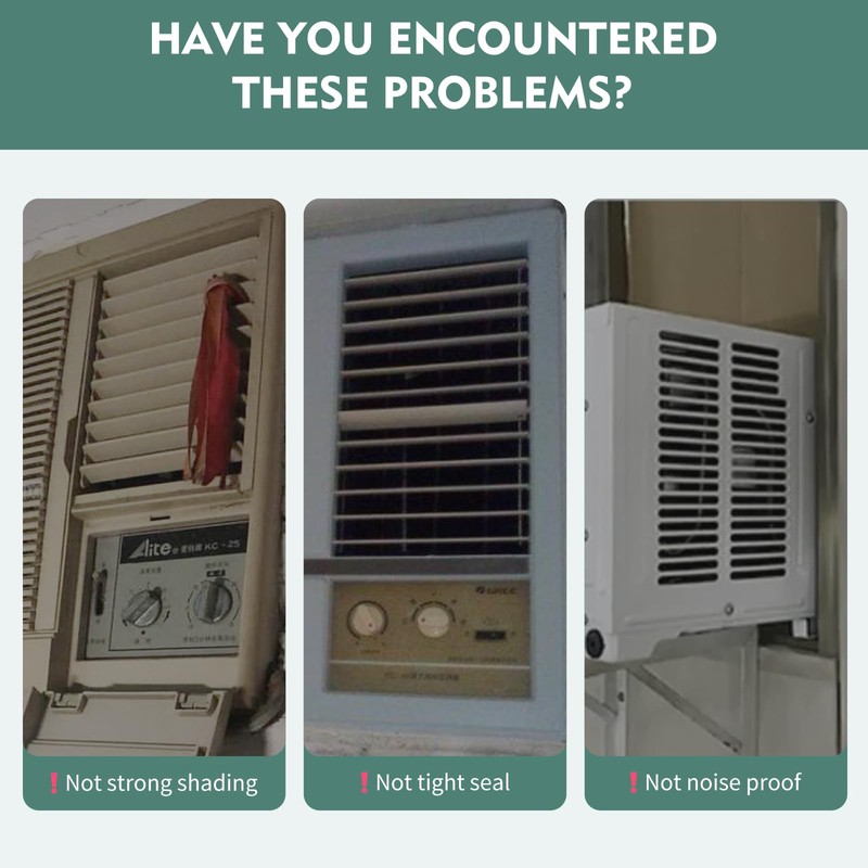Window Air Conditioner,Side Insulated Foam Panel, Summer/Winter Heat and Draft