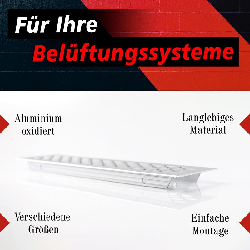 Ventilation Grille Aluminium | 80 mm x 245 mm |