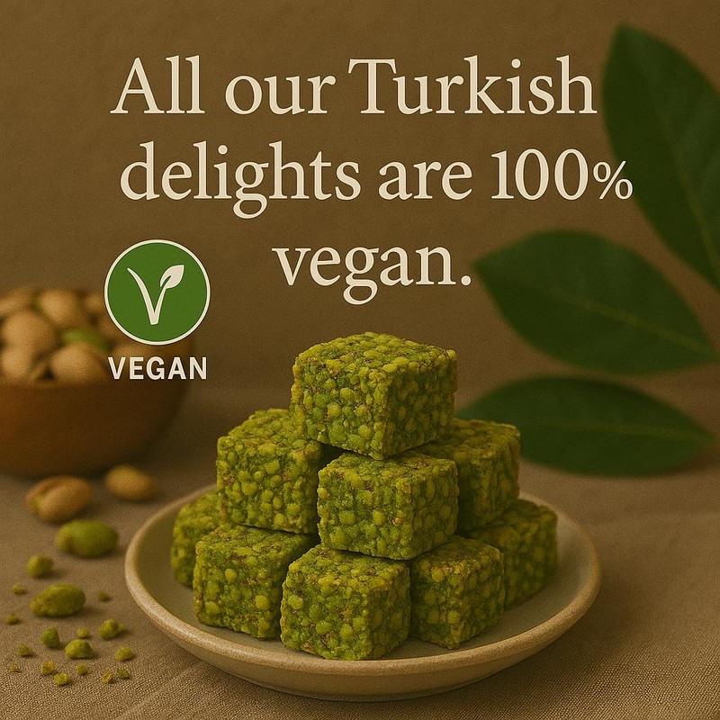 Hazer Baba Turkish Delight Pistachio Candy, Gourmet Snack Box, Traditional,