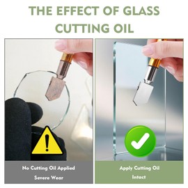 INNOVAYOU 200ml Glass Cutting Oil, Specially Formulated for Use with Any Vitreous Cutter Tool, Glass Cutter Oil Used for Cutting Stained Vitreous, Tiles and Mirrors