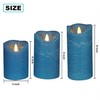 3 Pack Real Wax Flameless Candles Battery Operated LED Pillar