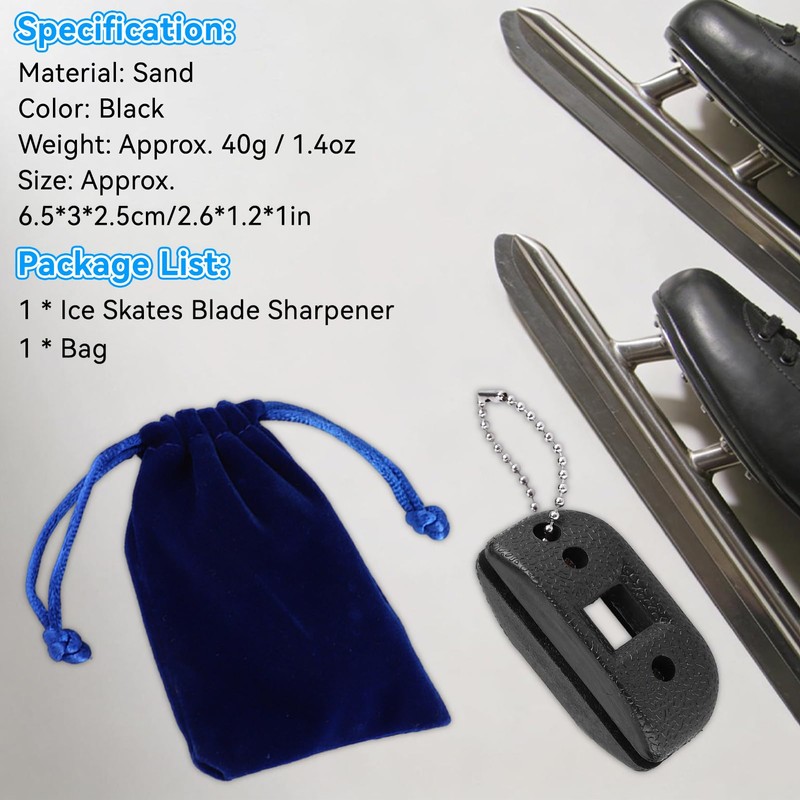 Hapivida Ice Skate Sharpener, Portable Adjustable Handheld Blade Sharpener Tool