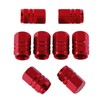 EBOOT 8 Pcs Red Tire Stem Valve Caps Wheel Valve