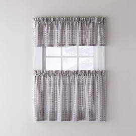 SKL Home by Saturday Knight Ltd. Hopscotch Valance, 58x13, Gray