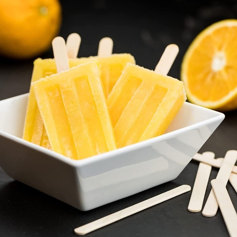 50/100/150pcs Wooden Craft Sticks Paddle Popsicle Coffee Stirrers Ice Cream