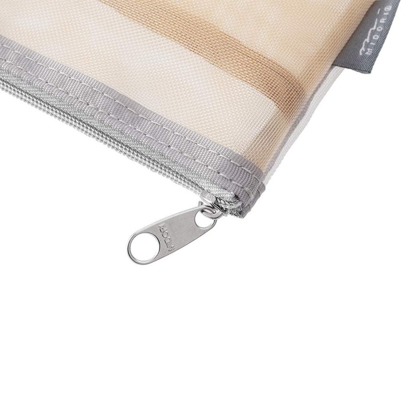 Midori 53345006 Mesh Pouch, Pen Case, Tool Pouch, Gray