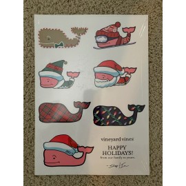NEW Vineyard Vines Colored Christmas Lights Whale Sticker Decal