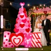 Spinosaurus 8FT Valentine Inflatables Outdoor Decorations,Inflatable Heart Tree with Light