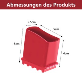 IUSOT Pack of 4 Ladder Feet (Red) High-Quality Rubber Ladder Feet, 50 x 25 mm, Protective Caps for Ladders, Universal Replacement Foot Covers for Household Ladders