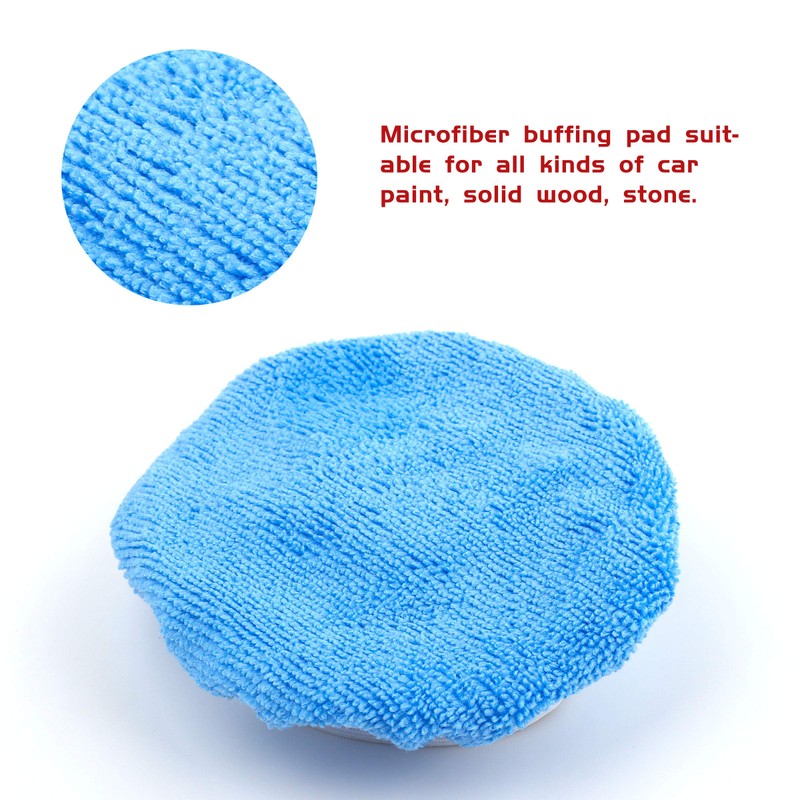 20 Pcs Microfiber Car Polishing Bonnet Pads (5 to 6