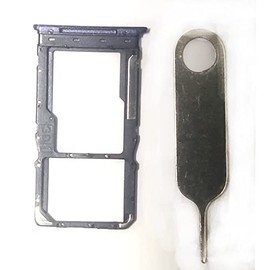 XINJUNKENG Sim Tray Sim Card Holder Micro SD Tray Replacement for Motorola Moto G Pure XT2163-4 Blue