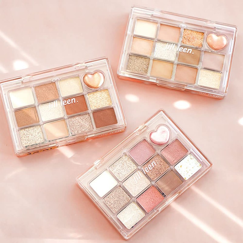 Jill Leen. HT04 Mini Eyeshadow Palette with 12 Colors, Japanese
