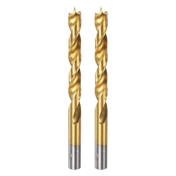 sourcing map 2pcs Brad Point Drill Bit 9.5mm(3/8") Dia Straight