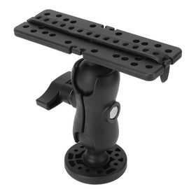 Fish Finder Mount Base, 360 Degree Rotation Ball Mount Adjustable Depth Fish Finder Holder Universal Marine Electronic Fish Finder Mount Fishing Accessories for Boat Canoe Kayak