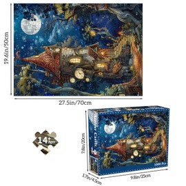 Jigsaw Puzzles for Adults 1000, Impossible Puzzle for Adults Educational Games Gifts. Challenging Puzzles, Puzzle Game for The Whole for Women, Gifts for Men, Theme:Ancient Castle