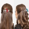 Molans 3pcs Rhinestone Crystal Hair Clips Rose Flower Style Crystal