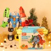 QUERCITRON 5-in-1 Magnetic Vehicles Playset Toy, Transform to Robot, Mix
