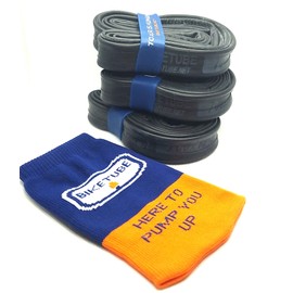 Biketube Brand 700c Bicycle Inner Tubes - Super Value 3-Pack - Free TubeSock and Sticker - Select Your Size (700c x 18-25 w/80mm Presta)