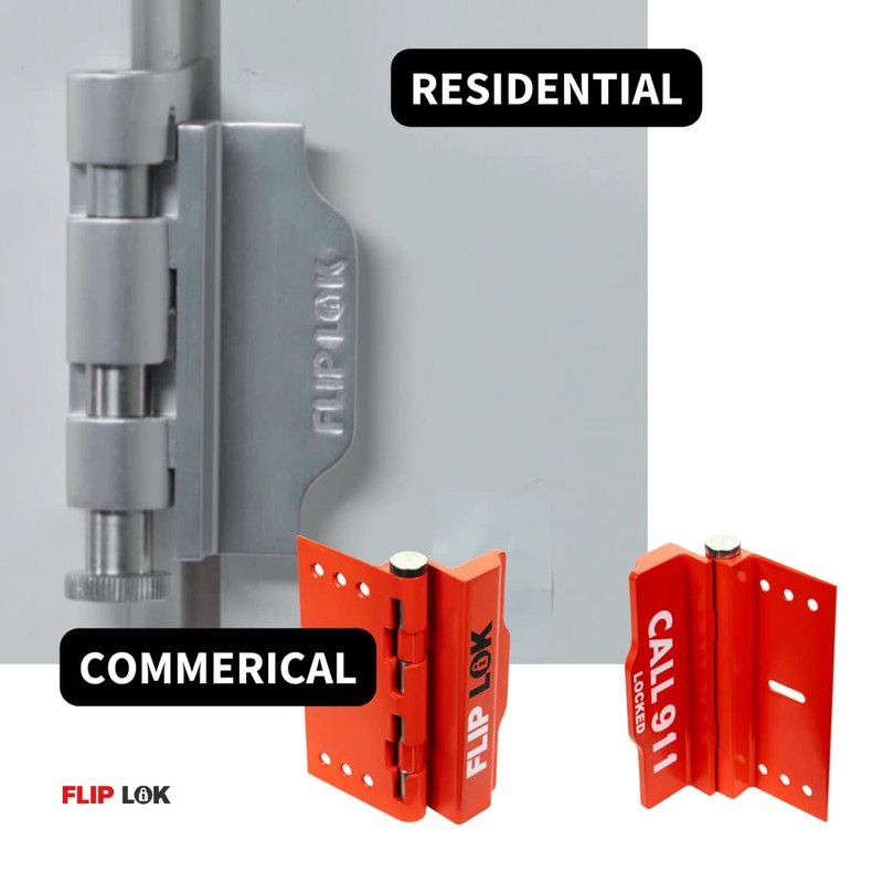 FlipLok High Security Door Lock - 10X Stronger Than a