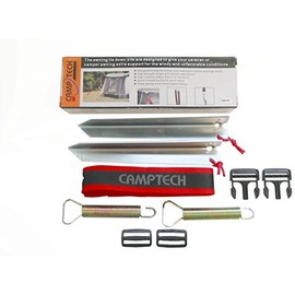 Suncall Camptech Awning Buckle Tie Down Kit - Red Polyester - Traditional & Porch Awnings