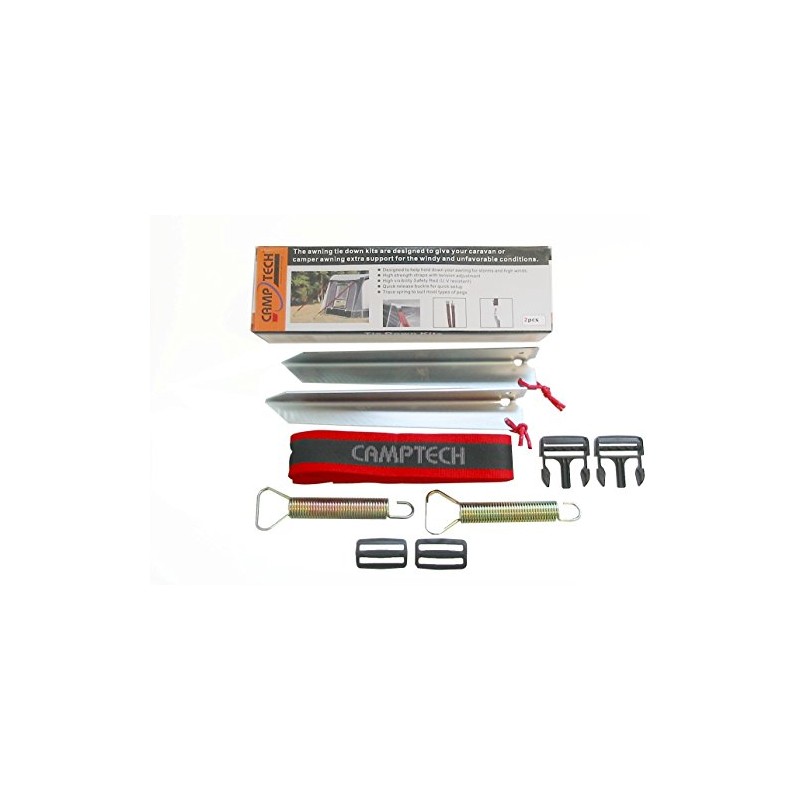 Suncall Camptech Awning Buckle Tie Down Kit - Red Polyester