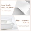 ZORRITA 50 Pack 5 Inch Paper Charcuterie Boxes with Clear