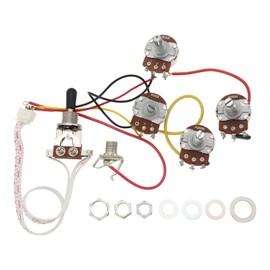 Be In Your Mind Humbucker Solderless Guitar Pre-Wiring Harness Kit 2V2T with 500K Potis and 3-Way Toggle Switch Compatible with Epi LP Standard Series 1 Set