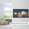 Rustic Geometric Mountain Wilderness Wood 4 Gang Wall Plate Quad