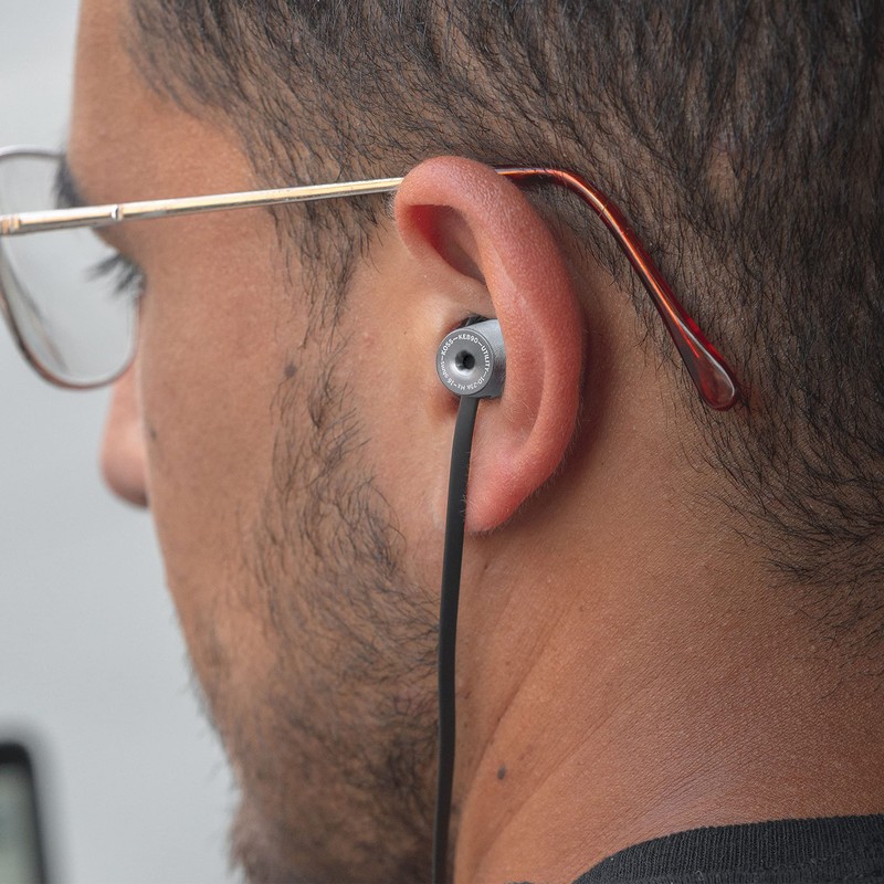 Koss KEB90 - Auricular utilitario, sistema de cable intercambiable desmontable,