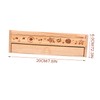 TEHAUX Double Layer Wooden Pencil Box Multifunctional Storage Case for