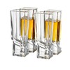 JoyJolt Carre Shot Glasses Square Heavy Base Shot Glass Set