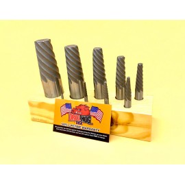 Drill Hog 9 Pc Spiral Easy Outs Set Round Screw Extractor Lifetime Warranty Drill Hog®
