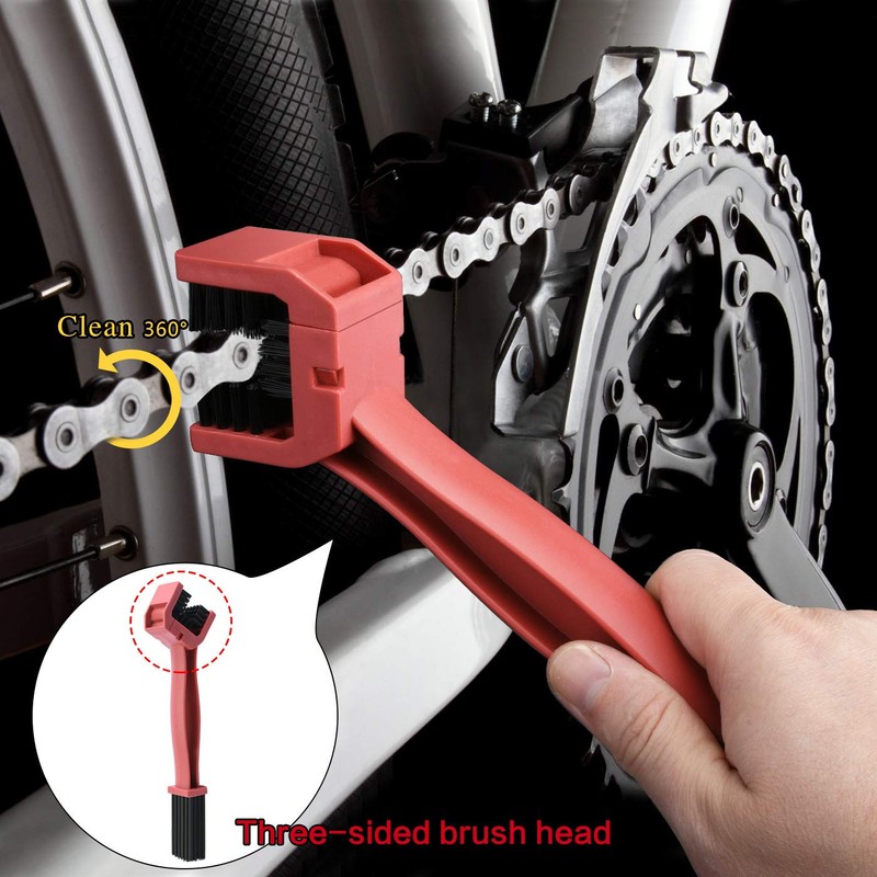 Pack of 2 Chain Brush Bicycle Motorcycle Chains Effective (Black