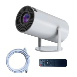 Auto Focus Smart Portable Projector 4K Full 1080p With Android, WiFi 6 and Bluetooth 5.0, Office or Home Movie Projectorscolor: Black, plug: US