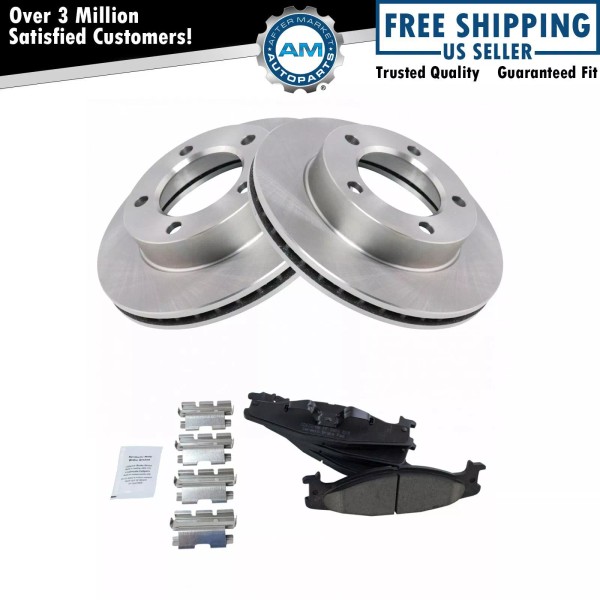 AM Autoparts Front Ceramic Brake Pad & Rotor Kit Left