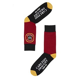 FOOT-IES Unisex Adults Carlton Draught Panel Socks, Black, Medium-Large US