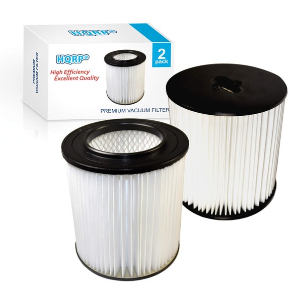 HQRP 2-Pack 7" Filter Compatible with VACUFLO FC300, FC550, FC650, FC310, FC520, FC530, FC540, FC610, FC620, FC670 H-P Central Vacuum Systems, 8106-01 Replacement