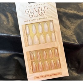 Pearlessence Glazed Glam Mix & Match Mega Pack Press On Nail Set Of 48