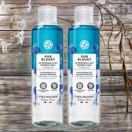 Yves Rocher Moisturizing Eye Cleanser Cleansing Tissue Pure Blue Express Makeup Remover 2pcs 200ml / 이브로쉐 수분 공급 아이 전용 세정제 클렌징 티슈 퓨어블루에 익스프레스 메이크업 리무버 2개 200ml