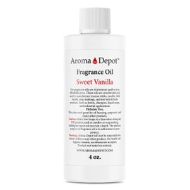 4 oz / 4 Ounce Sweet Vanilla Unisex Perfume/Body Oil Our Interpretation, Premium Quality Uncut Fragrance Oil