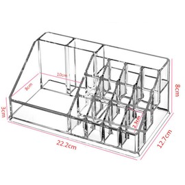 Makeup Organiser Storage, Clear Makeup Brush Holder Cosmetic Organiser, Makeup Countertop Storage Box for Bathroom Bedroom Dress Table, Type B