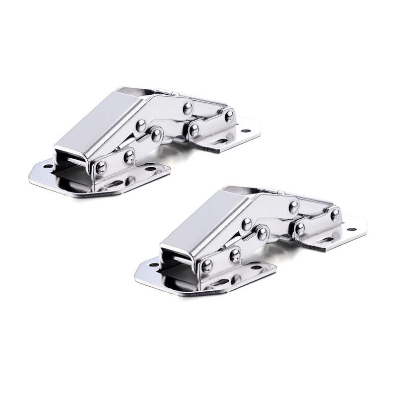 Qrity 2 x Small Screw-On Hinges with Spring Opening Angle