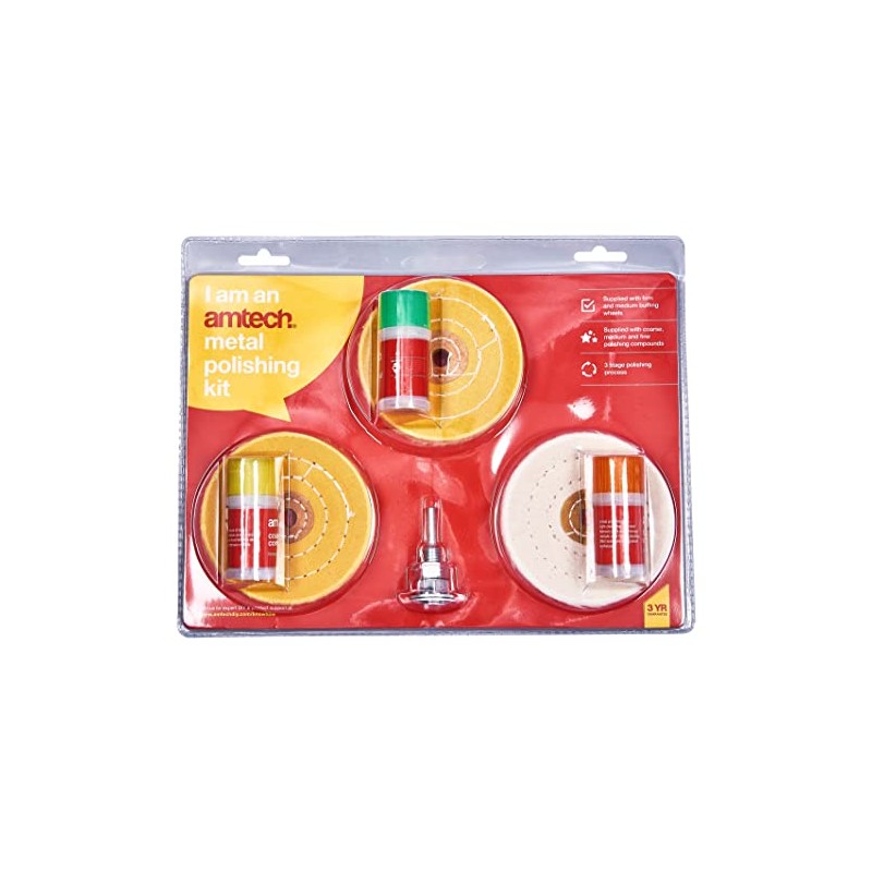 Amtech E2610 3 Piece metal polishing set