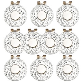 Eshan Clips magnéticos para sombrero de golf, 10 soportes para marcador de bolas plateadas para guantes de golf, sombreros, bolsos, gorras, cinturón de visera
