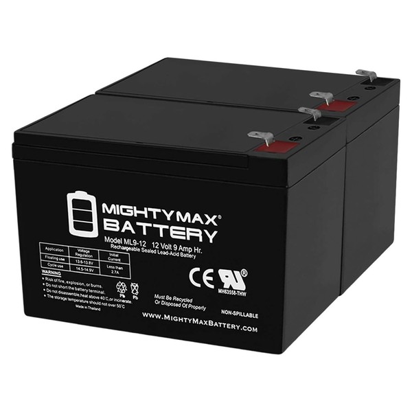 12V 9Ah SLA Replacement Battery for CyberPower CP1350AVRLCD - 2 Pack
