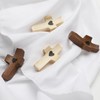 DAWRIS Pack of 4 Carved Wooden Crosses, Worry Stone Cross,